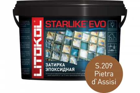 Купить Литокол Starlike Evo Эпоксидная затирка S.209 P.ASSISI (карамель) 1кг оптом в Москве от производителя