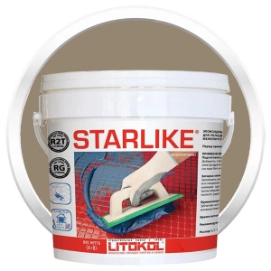 Купить Литокол Starlike Эпоксидная затирка С.280 Grigio Fango (Серый) 5кг оптом в Москве от производителя