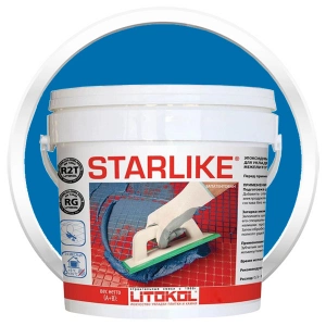 Купить Литокол Starlike Эпоксидная затирка С.390 Artic Blu (Светло-голубой) 2,5кг оптом в Москве от производителя
