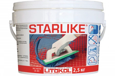 Купить Литокол Starlike Эпоксидная затирка С.470 Bianco Assoluto (Абсолютно белый) 2,5кг оптом в Москве от производителя