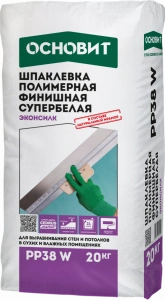 Купить Шпатлевка полимерная Основит Эконсилк PP38  W, 20 кг оптом в Москве от производителя