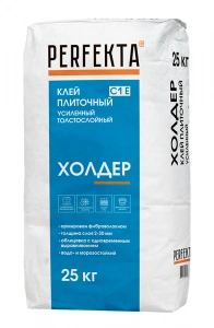 Купить Плиточный клей усиленный толстослойный Перфекта Холдер С1 Е , 25 кг оптом в Москве от производителя