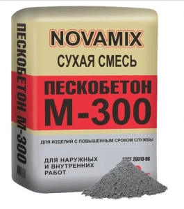 Купить Пескобетон М-300  50 кг NOVAMIX оптом в Москве от производителя