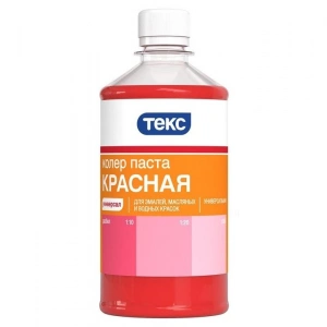 Купить Колер-паста Текс Универсал №1 красная 0,5 л оптом в Москве от производителя