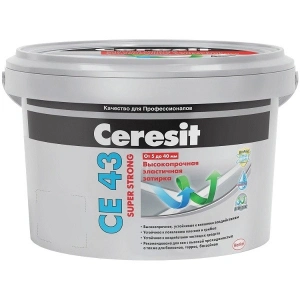 Купить Затирка для широких швов Ceresit CE 43 Super Strong №13 антрацит, 2кг оптом в Москве от производителя
