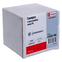 Купить Экопласт Саморез 4, 8x32мм с прессшайбой, шлиц PH 47403-100 ( уп.100шт) оптом в Москве от производителя