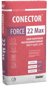 Купить Dauer CONECTOR FORCE 22 Max Клей плиточный Высокоэффективный 25 кг оптом в Москве от производителя