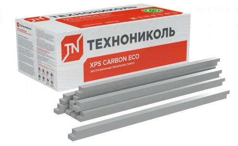 Купить БРУСКИ XPS ТЕХНОНИКОЛЬ CARBON ECO 1180х50х50 мм (5,6м2=0,28м3 =113,28п.м., 96 шт/уп) оптом в Москве от производителя