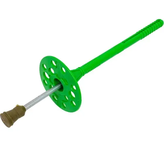 Купить Дюбель для теплоизоляции ИЗТ 10*300 400шт,  с металлическим гвоздем с термоголовой оптом в Москве от производителя