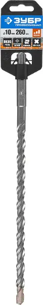 Купить Бур ЗУБР «ПРОФЕССИОНАЛ» по бетону 10x210/260мм «SDS-Plus»,самоцентр.нак,спиральS4 29314-260-10_z01 оптом в Москве от производителя