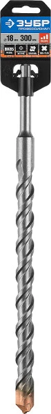 Купить Бур ЗУБР «ПРОФЕССИОНАЛ» по бетону 18x250/300 мм «SDS-Plus»,самоцентр.нак,спиральS4 29314-300-18_z01 оптом в Москве от производителя