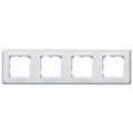 Купить 773654 Рамка 4 поста Cariva белый оптом в Москве от производителя