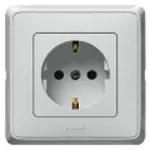 Купить 773659 Розетка 2 Конт.+ Земля Cariva белый оптом в Москве от производителя