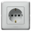 Купить 773659 Розетка 2 Конт.+ Земля Cariva белый оптом в Москве от производителя