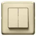 Купить 773758 Выключатель 2клавишный Cariva сл. кость оптом в Москве от производителя