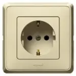 Купить 773759 Розетка 2 Конт.+ Земля Cariva сл. кость оптом в Москве от производителя
