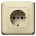 Купить 773759 Розетка 2 Конт.+ Земля Cariva сл. кость оптом в Москве от производителя