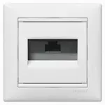 Купить 774238  Розетка комп. RJ45x1 в р.кат5e VALENA(белый) монтаж на винтах оптом в Москве от производителя