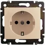 Купить 774321 Розетка 2конт + земля со шторк. Valena сл.кость оптом в Москве от производителя