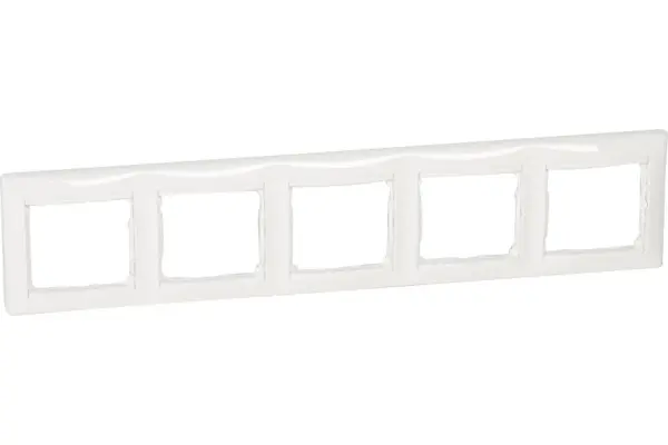Купить 774455 Рамка горизонтальная 5пост Valena белый оптом в Москве от производителя