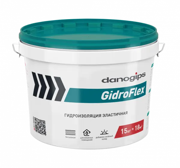 Купить Гидроизоляция эластична DANOGIPS GidroFlexя  15 кг оптом в Москве от производителя