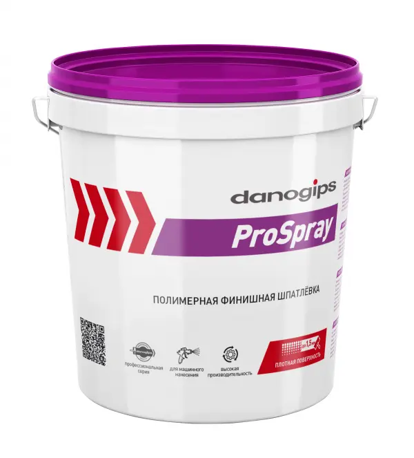 Купить Шпатлевка готовая финишная DANOGIPS ProSpray Машинного нанесения 25 кг(15л) оптом в Москве от производителя