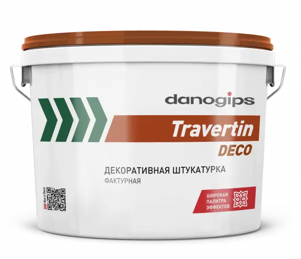 Купить DANOGIPS Travertin Deco Декоративная штукатурка 15 кг (33шт/под) оптом в Москве от производителя
