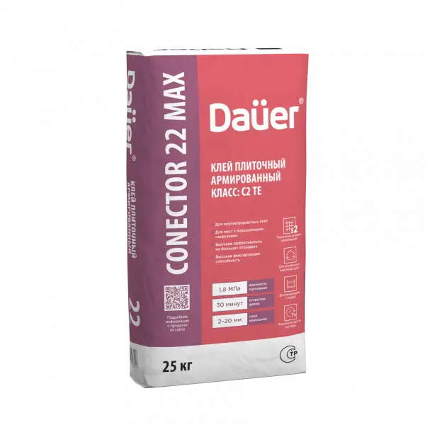 Купить Dauer CONECTOR FORCE 22 Max Клей плиточный Высокоэффективный 25 кг оптом в Москве от производителя