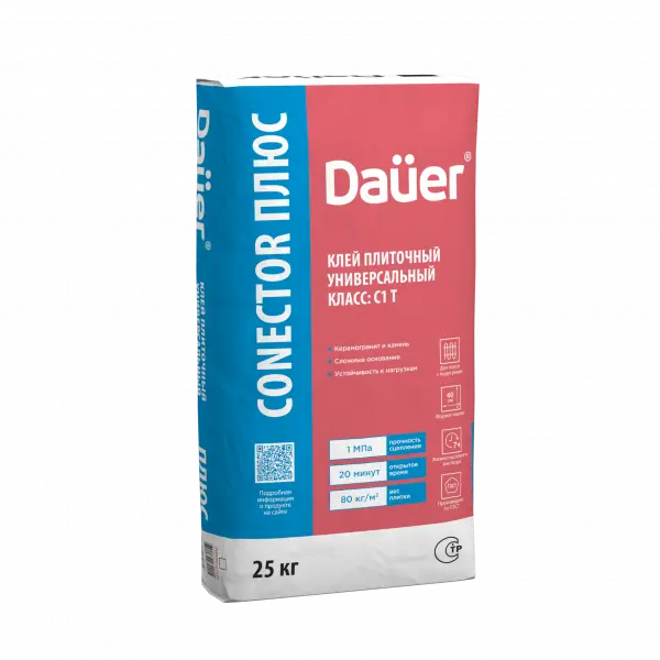 Купить Dauer Conector Плюс Клей плиточный Универсальный 25 кг С1 Т оптом в Москве от производителя