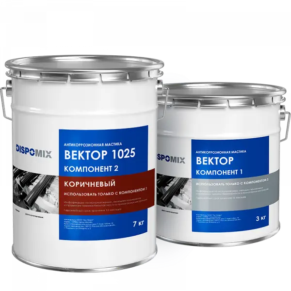 Купить Антикоррозионная мастика DISPOMIX Вектор 1025 коричневый, 10 кг оптом в Москве от производителя