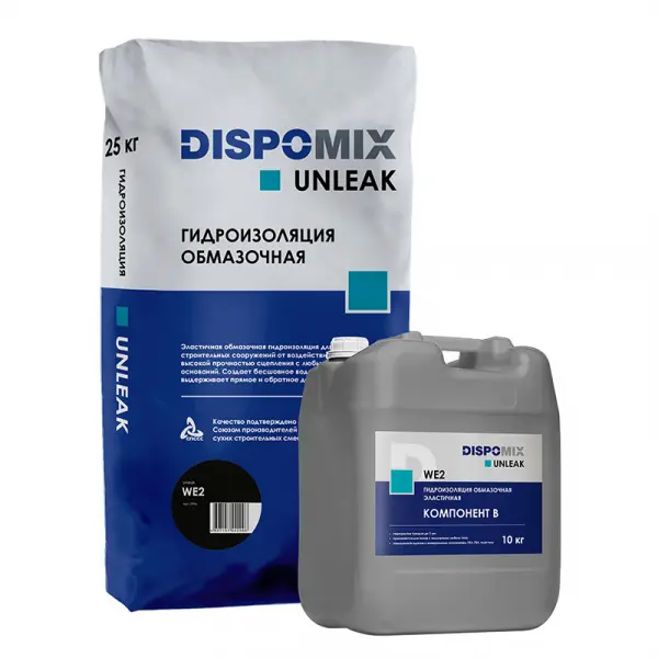 Купить Гидроизоляция обмазочная эластичная DISPOMIX  Unleak WE2, 35 кг оптом в Москве от производителя