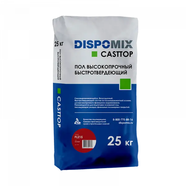 Купить Пол высокопрочный быстротвердеющий DISPOMIX Casttop FL215 красный, 25 кг оптом в Москве от производителя