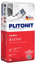 Купить PLITONIT 3 Затирка для швов плитки (2-6 мм) белая 20 кг (48шт/подд.) оптом в Москве от производителя