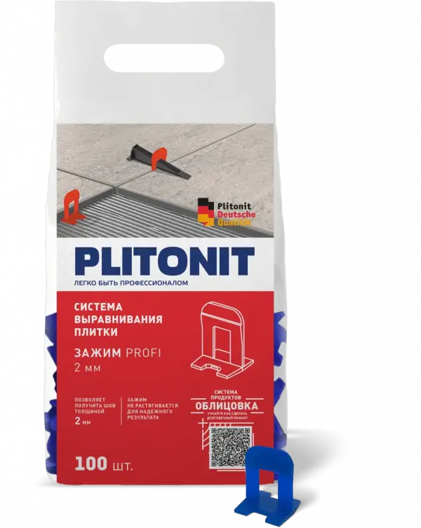 Купить PLITONIT зажим SVP-PROFI 2 мм (100 шт) (24пак в короб/(600пак/подд.) оптом в Москве от производителя