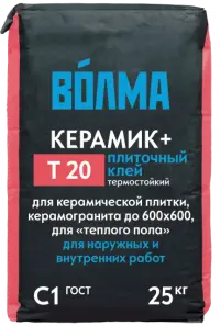 Купить Клей Плиточный Волма Керамик Плюс влагостойкий, 25 кг оптом в Москве от производителя
