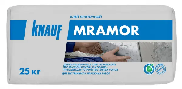 Купить Клей плиточный КНАУФ-Мрамор белый, 25 кг оптом в Москве от производителя