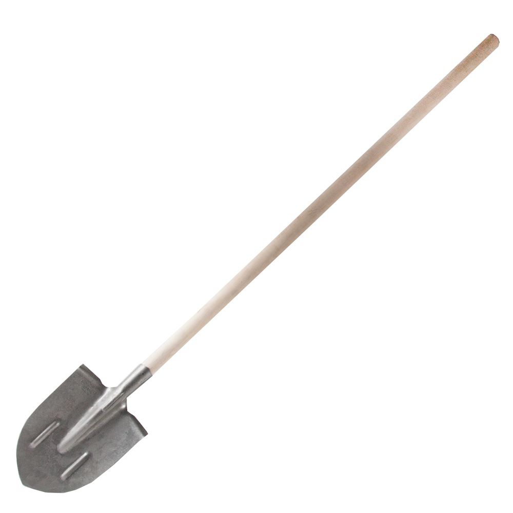 Купить Лопата штыковая рельсовая сталь с деревянным черенком оптом в Москве от производителя