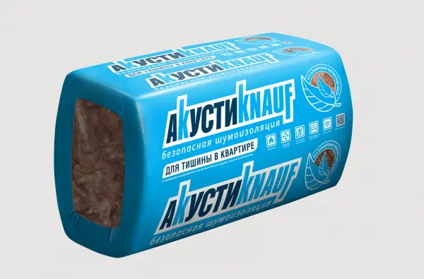 Купить Мин. изоляция АкустиKNAUF 1230х610х100мм (6,0м2=0,600м3) (уп.8шт) оптом в Москве от производителя