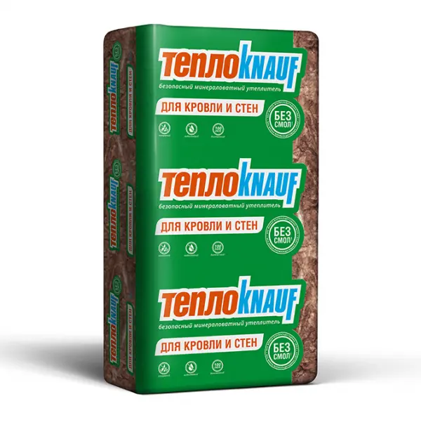 Купить Теплоизоляция ТеплоКнауф КОТТЕДЖ+ Термо Плита 037  Aquastatik 1230x610x100 мм (8 шт/упак, 6 м.кв, 0,6 куб) оптом в Москве от производителя