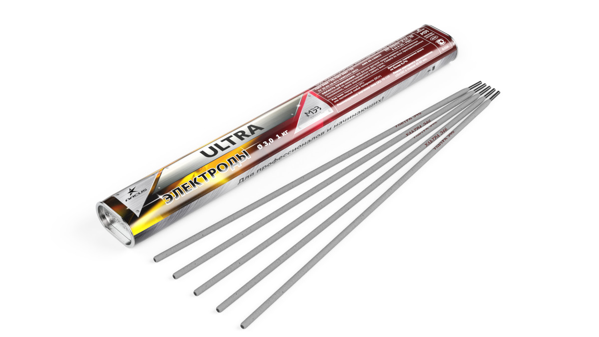 Купить Сварочные электроды МЭЗ УЛЬТРА 3мм в ТУБУСЕ (1кг) оптом в Москве от производителя