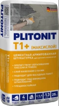 Купить PLITONIT Т1+ -25 (МаксиСлой) штукатурка для наружных и внутренних работ с армирующими волокнами  25 кг оптом в Москве от производителя