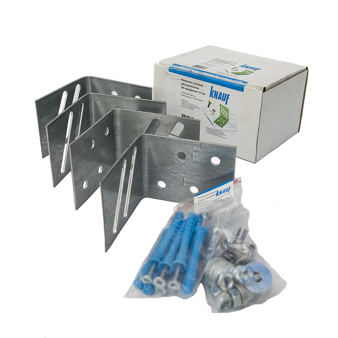 Купить Комплект крепежа для профилей UA 75 (4шт\упак) оптом в Москве от производителя