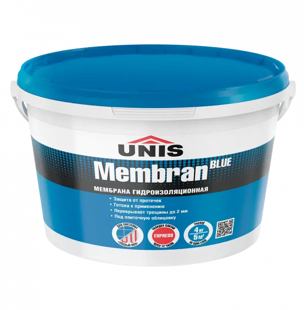 Купить Мембрана гидроизоляционная BlueMembran 4 кг (мастика гидроизоляционная) оптом в Москве от производителя