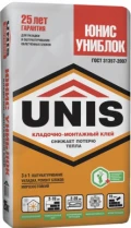 Купить Монтажно-кладочный клей Юнис Униблок, 25 кг. оптом в Москве от производителя