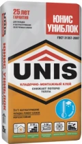 Купить Монтажно-кладочный клей Юнис Униблок Зимний , 25 кг оптом в Москве от производителя