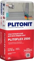 Купить PLITOFLEX 2500 клей эластичный для крупноформатной плитки и облицовки поверх эластичной гидроизоляции класс C2 TE S1 25 кг  (48шт/подд.) оптом в Москве от производителя