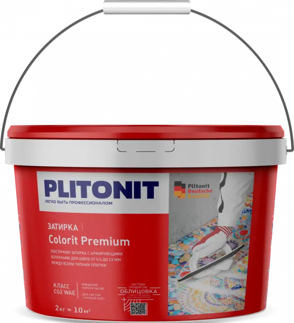 Купить PLITONIT COLORIT Premium затирка биоцидная (0,5-13 мм) светло-серая 2 кг (96шт/подд.) оптом в Москве от производителя