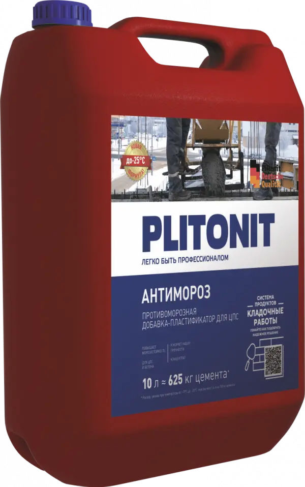 Купить PLITONIT АнтиМороз Добавка для растворов 10 кг  (40шт/подд.) оптом в Москве от производителя