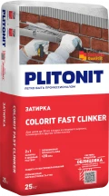 Купить PLITONIT Затирка Colorit Fast Clinker графит 25 кг (48шт/подд.) оптом в Москве от производителя