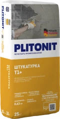 Купить PLITONIT Т1+ -25 штукатурка для наружных и внутренних работ с армирующими волокнами  25 кг  (48шт/подд.) оптом в Москве от производителя